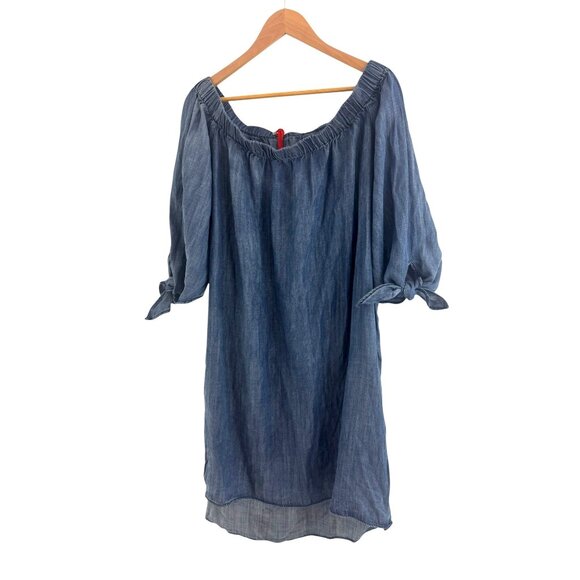Standards & Practices Julie Off-The-Shoulder Chambray Dress Size 1X Plus NEW Nwt - Picture 4 of 13